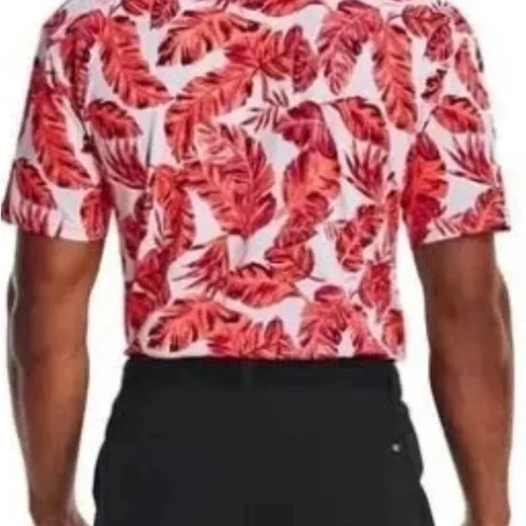 Under Armour Mens Golf Polo New Leaf Floral Pattern 1327037 142 Size Medium - Picture 5 of 7